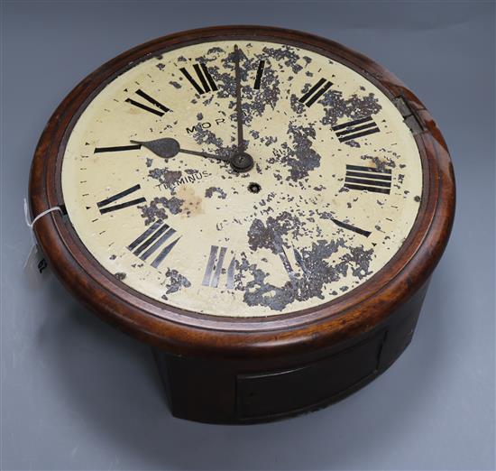 A mahogany fusee dial timepiece